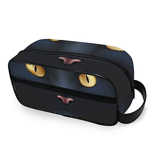 ILEEY Halloween Black Cat Toiletry Bag for Travel - Ultra Light Large Capacity Cosmetic Pouch for Men & Women | Perfect for Vacation, Gym, Camping & Daily Makeup Storage