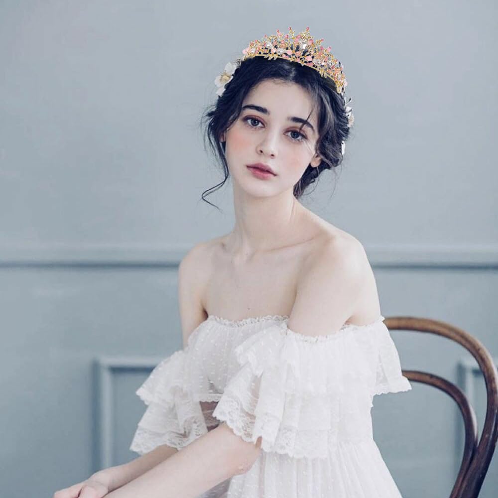 Sparkling Crystal Tiara Crown for Girls - Rhinestone Bridal Headband for Weddings, Prom, Birthday & Special Occasions | Elegant Hair Accessories Gift for Women & Teens