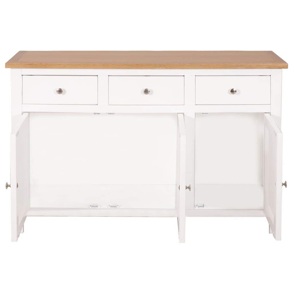 Solid Wood Sideboard Storage Cabinet with 3 Drawers & 2 Cabinets - 43.3