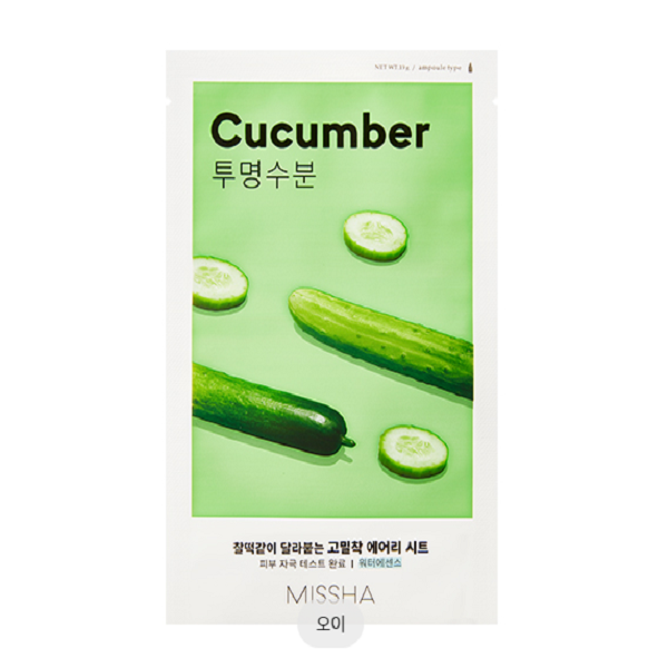 Missha Airy Fit Sheet Mask - Hydrating & Brightening Facial Mask for Glowing Skin | Korean Skincare for Daily Use & Spa Nights