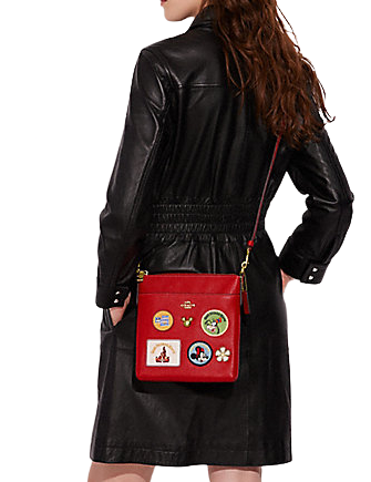 Coach Disney X Coach Kitt Messenger Crossbody Bag with Patches - Stylish Vintage-Inspired Shoulder Purse for Women, Perfect for Daily Use, Travel & Disney Theme Outfits
