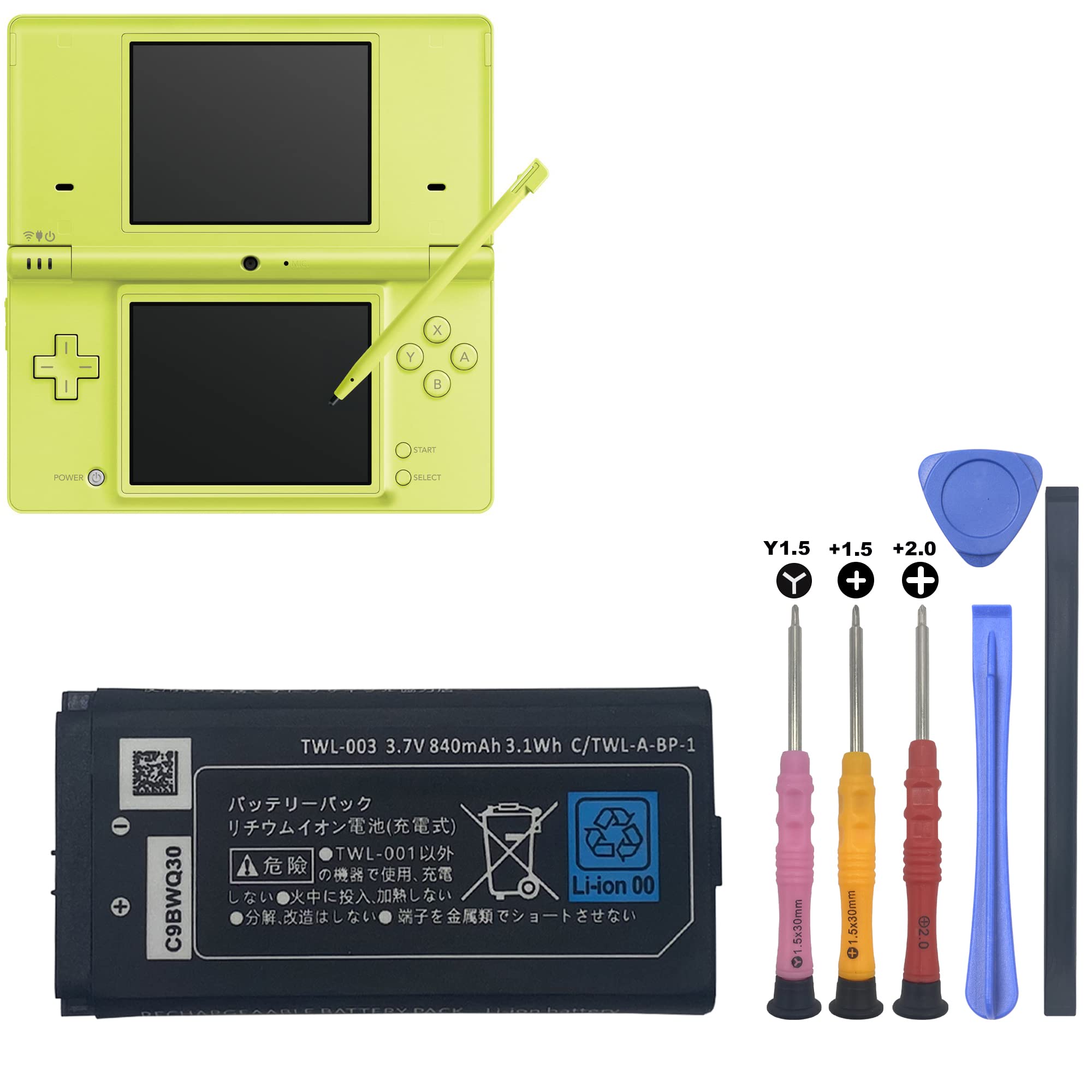 Premium 3.7V 840mAh Replacement Battery for Nintendo DSi (TWL-003) - Compatible with NDSi Game Console - Includes Repair Tool Kit - Not for DSi XL/LL or DS Lite - Perfect for Gaming On-The-Go & Extended Play Sessions