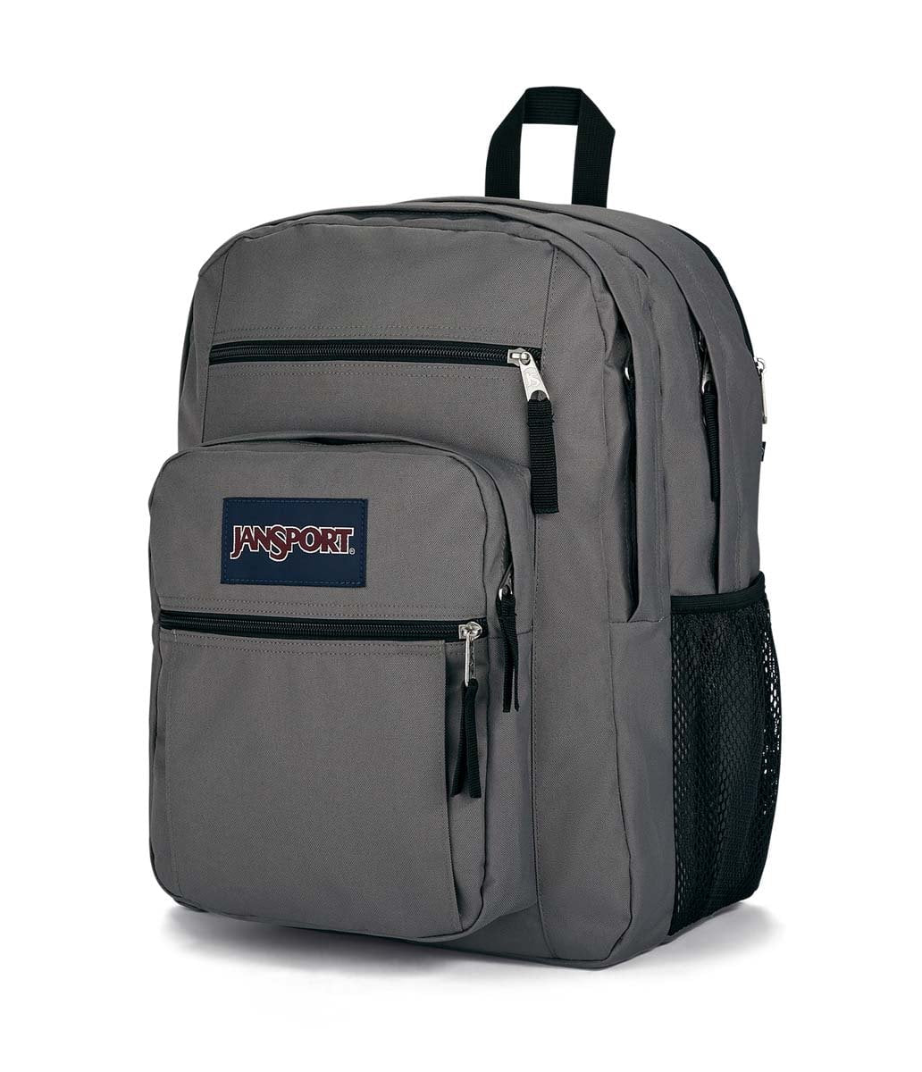 JanSport Big Student Backpack - Durable School & College Backpack with Laptop Compartment, Graphite Grey - Perfect for High School, College & Travel