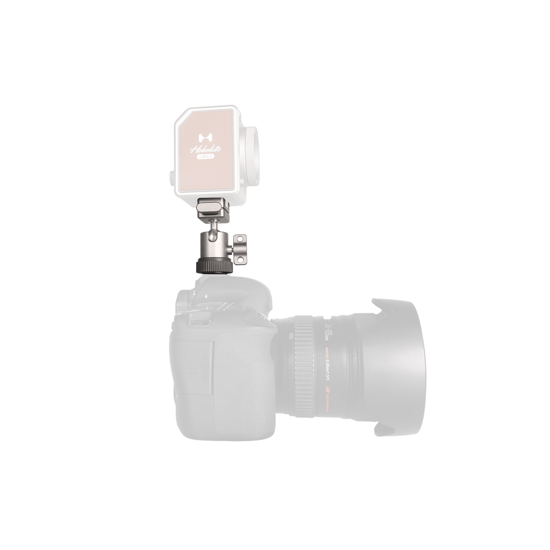 Hobolite V-Mount Quick Lock Ballhead Cold Shoe Adapter - Professional Camera Mount for DSLR, Mirrorless & Video Equipment - Perfect for Vlogging, Photography & Film Making