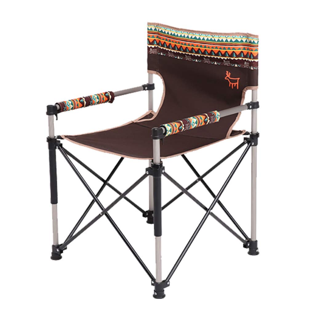 **Portable Folding Camping Chair - Lightweight Aluminum Director Chair for Outdoor, Fishing, Beach & Picnic - Adjustable Armrests & Carry Bag Included - Perfect for Camping, Backyard, Travel & Sports Events**