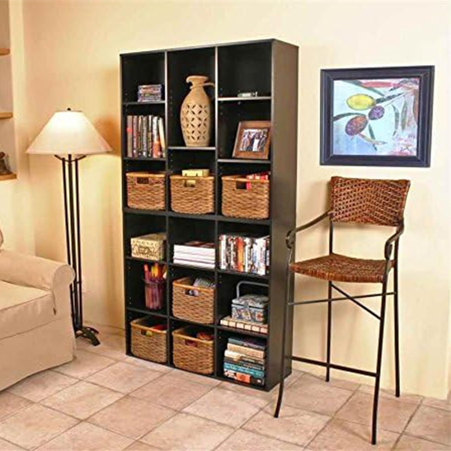 Venture Horizon 9-Cubby Oak Bookcase - Wooden Storage Shelf Organizer for Kids Room, Living Room, Office & Classroom - Perfect for Books, Toys, Decor & School Supplies