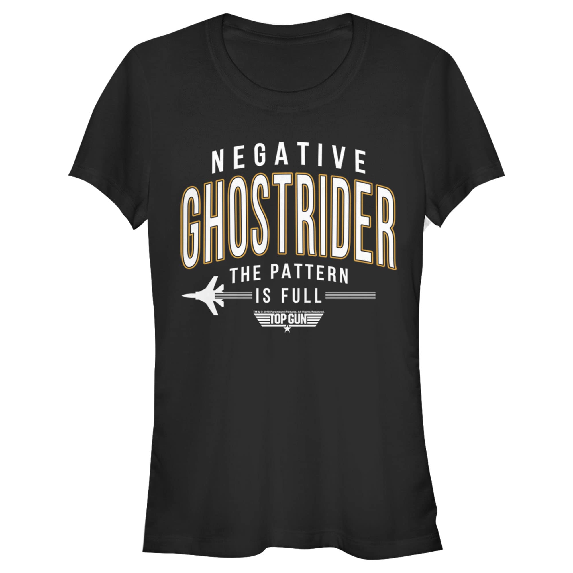 Junior's Top Gun Negative Ghost Rider The Pattern is Full Graphic T-Shirt - Cool Movie Quote Tee for Men & Women - Casual Wear, Gifts for Aviation Fans