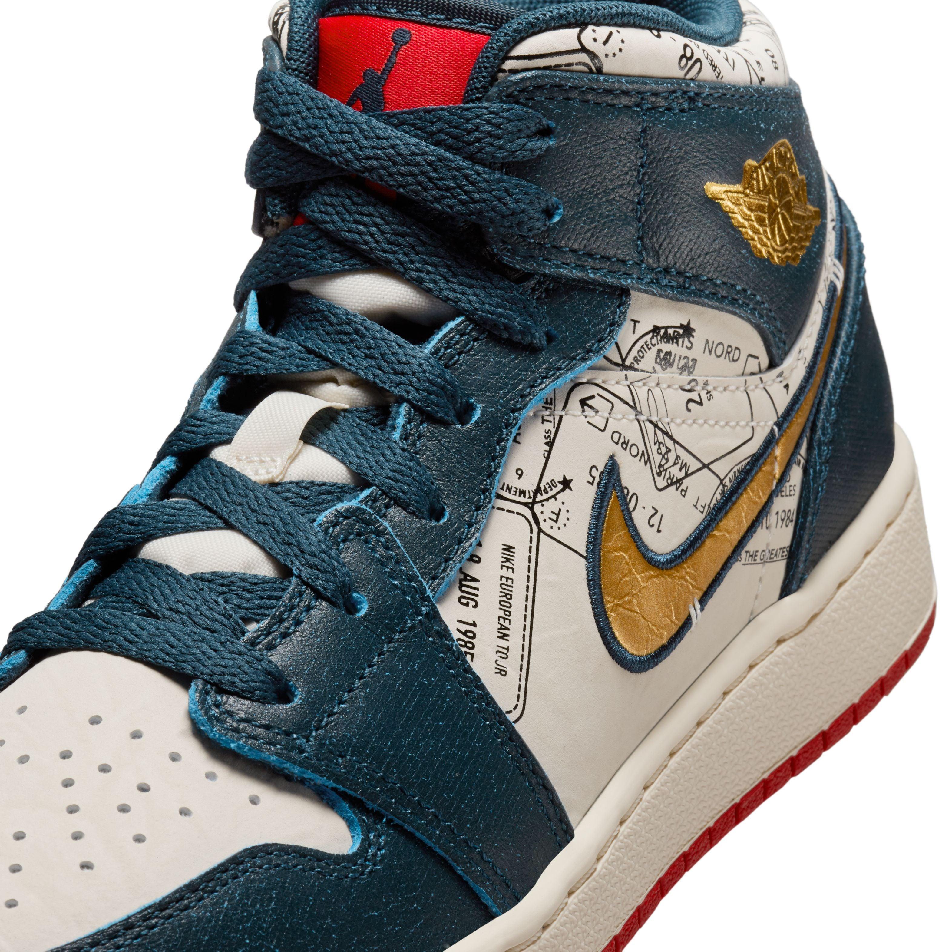 Kids Air Jordan 1 Mid SE 'Take Flight' Basketball Shoes - Comfortable Sneakers for Boys & Girls - Perfect for School, Sports & Casual Wear