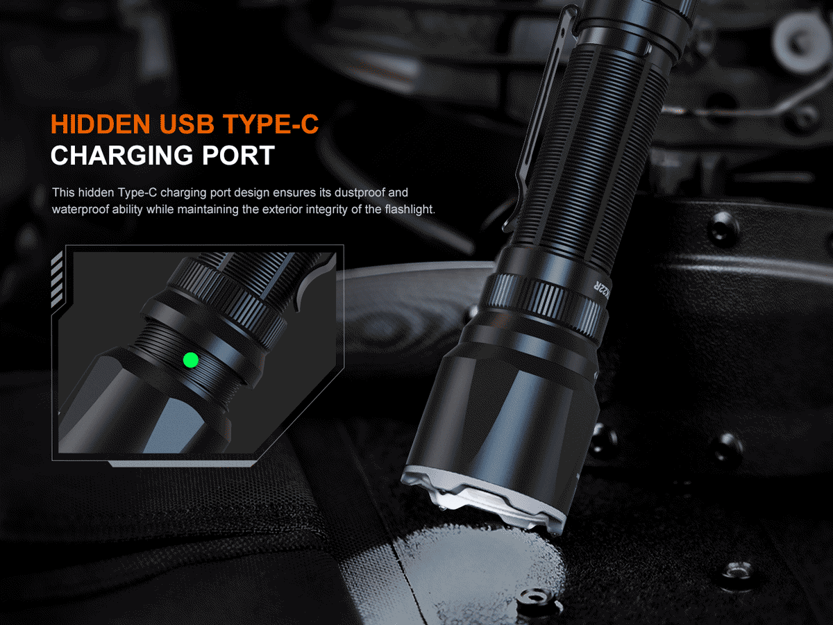 Fenix TK22R Rechargeable Tactical Flashlight with Custom Engraving - High Lumens LED Light for Camping, Hiking, Emergency & Outdoor Adventures