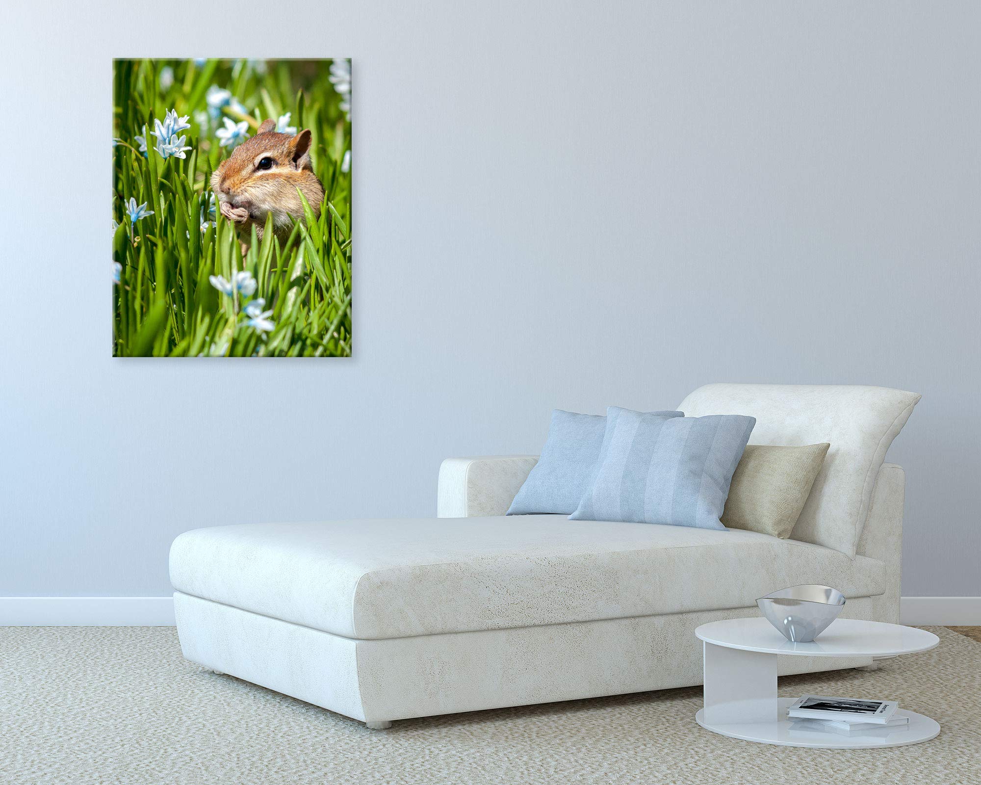 Chipmunk Wall Art Photography - Cute Wildlife Decor for Living Room, Bedroom & Office | Nature-Inspired Home Decor