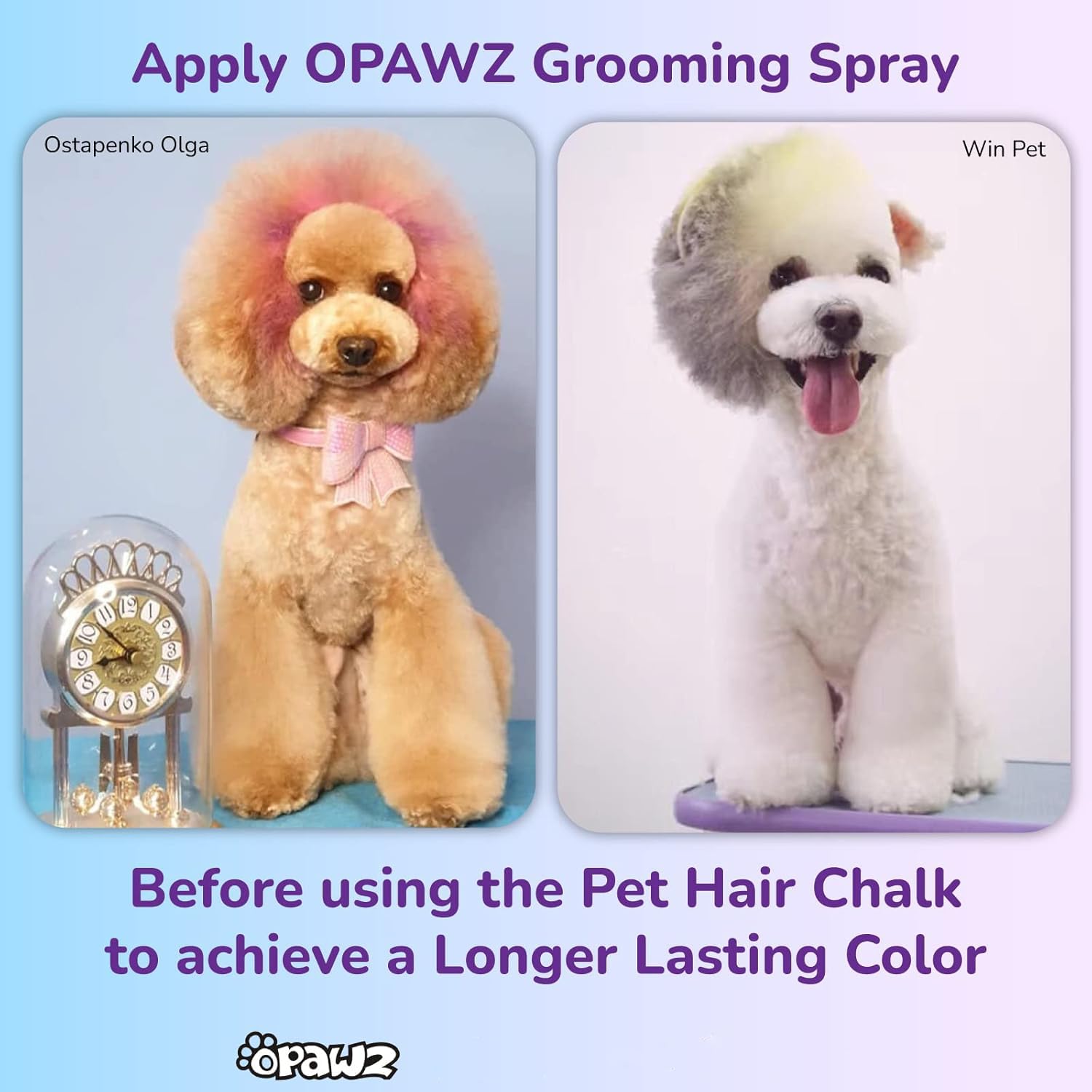 OPAWZ Washable Pet Hair Dye - Safe Temporary Dog Hair Color for Creative Grooming - Party & Costume Use