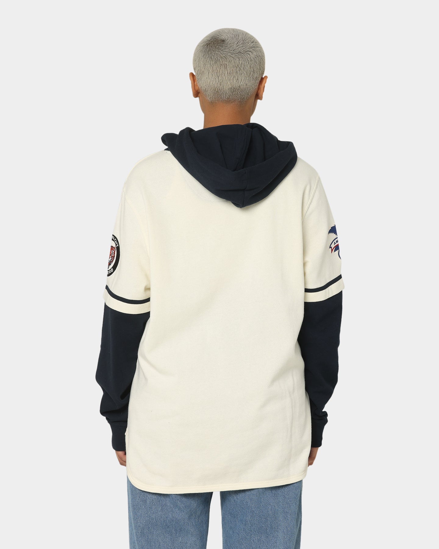 47 Brand Detroit Tigers Shortstop Hoodie Cream - Men's Baseball Fan Apparel for Casual Wear & Game Day Outfits