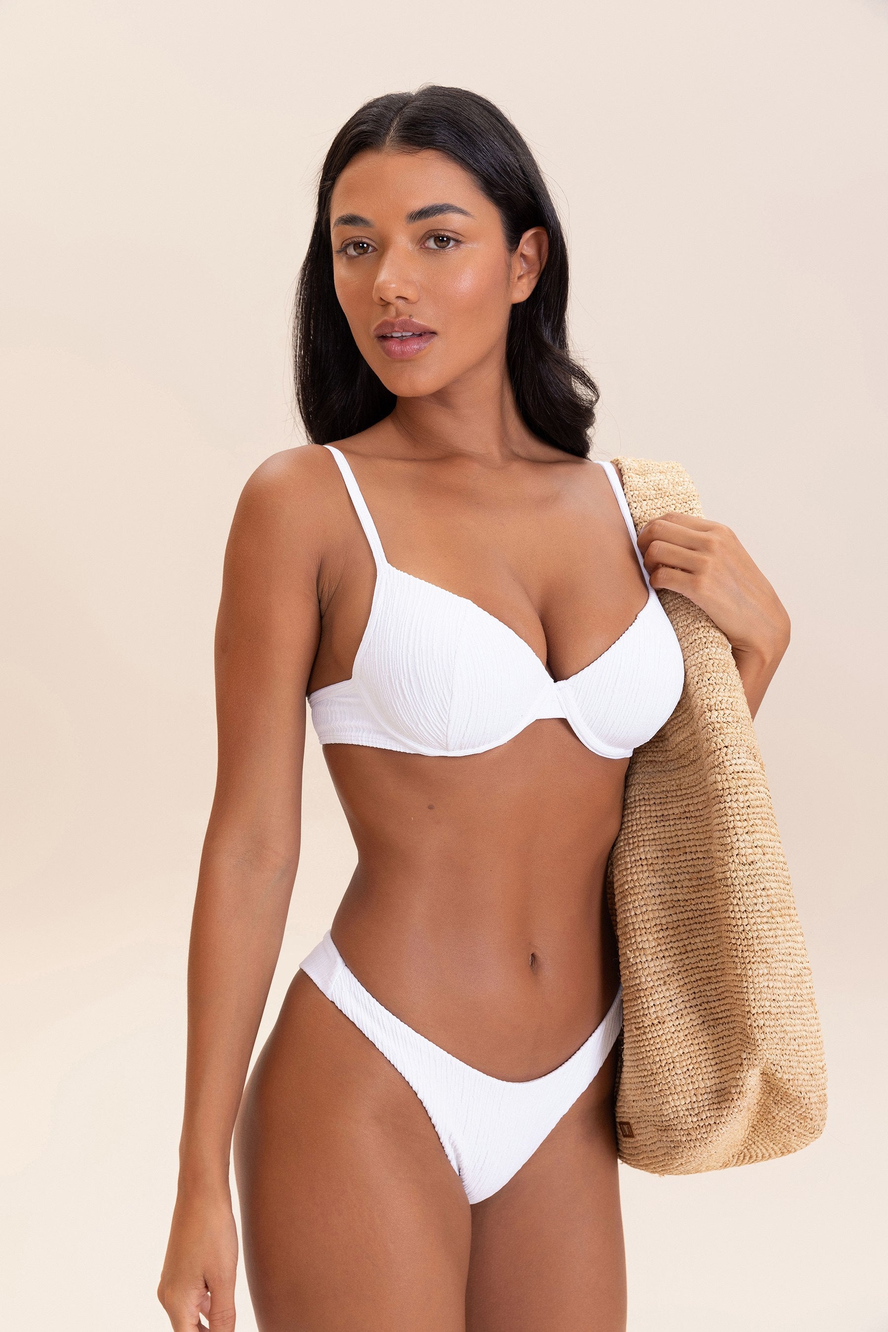 Sexy Curl Half Cup Bikini Top for Women - Push Up Swimwear with Adjustable Straps | Perfect for Beach, Pool Party & Summer Vacation