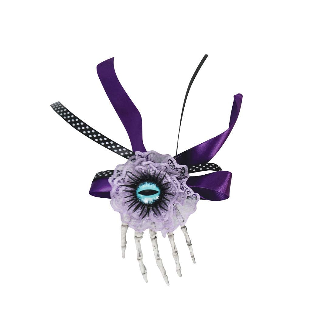 Gothic Hair Clips for Women - Skeleton Hand & Cat Eye Halloween Hair Accessories (Pack of 3) | Perfect for Halloween Costumes, Gothic Fashion, and Dark Aesthetic Outfits