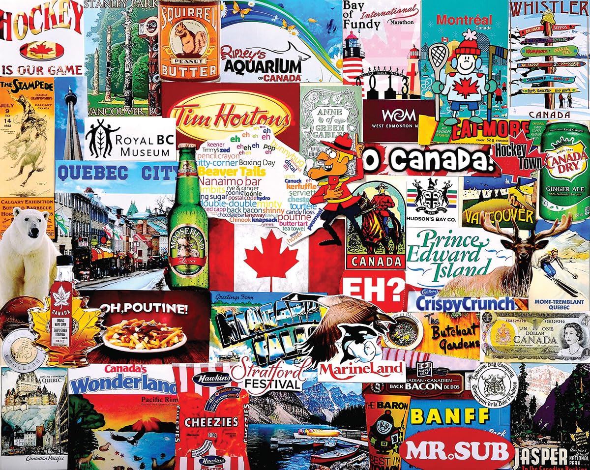 White Mountain 1000-Piece Canada Jigsaw Puzzle for Adults & Families