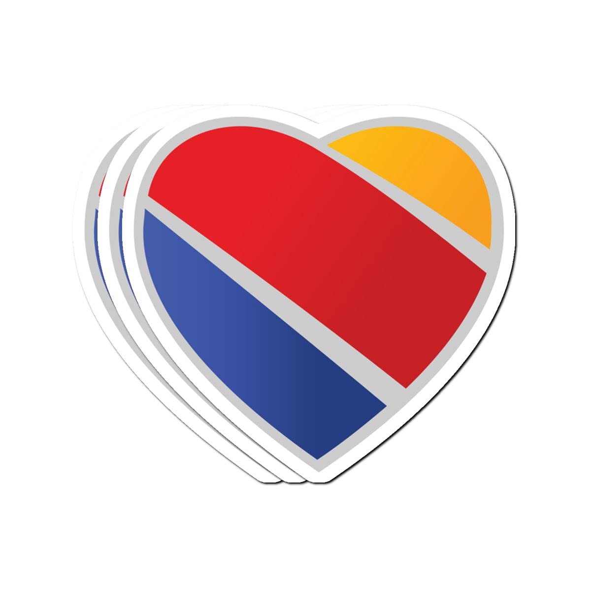 Vinyl Sticker Pack of 3 - Waterproof Decals for Laptop, Water Bottle, Luggage, Skateboard & More - Perfect for Journaling, Travel & DIY Decor - Southwest Airline Inspired Design for Adults & Teens