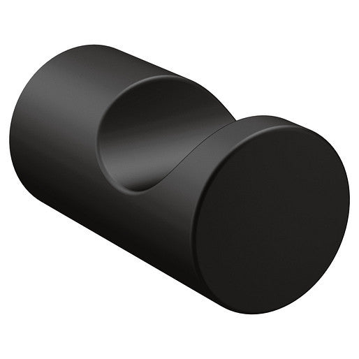 Moen Align Robe Hook Matte Black YB0403BL - Stylish Bathroom & Bedroom Wall Hook for Towels, Robes & Clothes