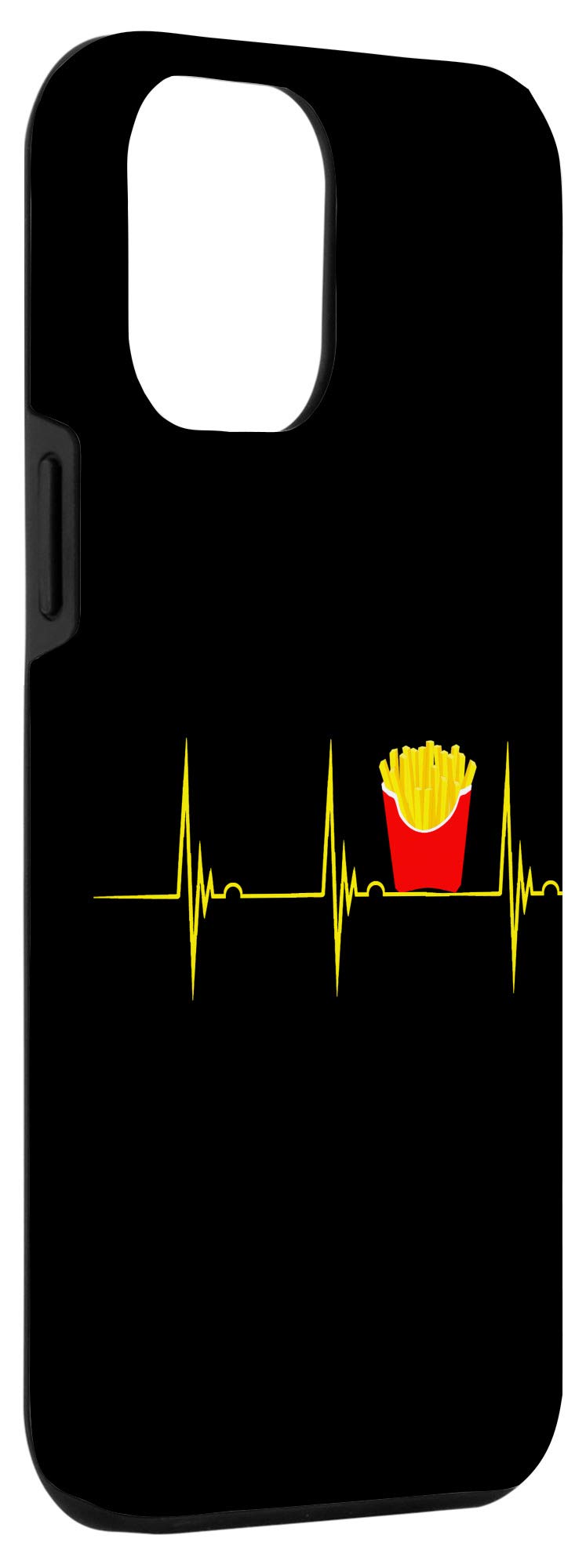 iPhone 12 Pro Max Fast Food French Fries Heartbeat EKG Pulse Design Phone Case - Perfect for Fast Food Lovers & Medical Professionals