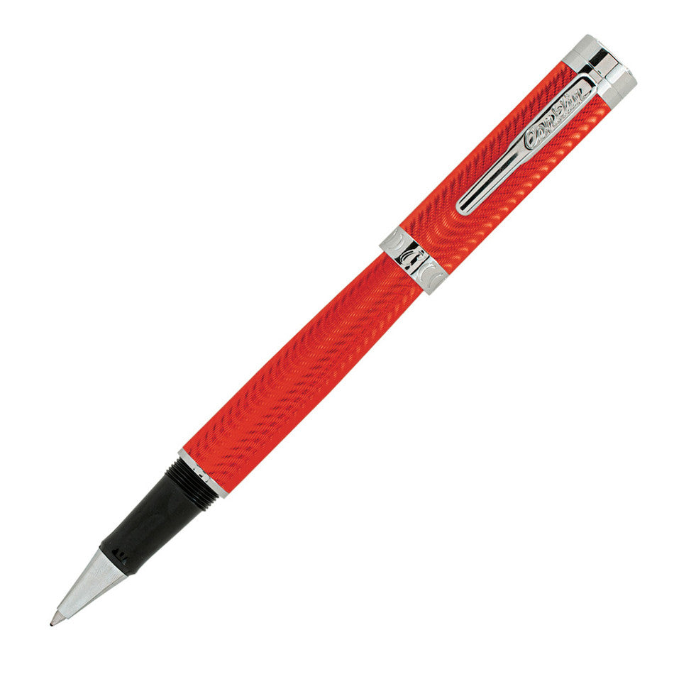 Conklin Herringbone Signature Rollerball Pen - Premium Red Ink Pen for Writing, Journaling & Office Use - Elegant Gift for Professionals & Students