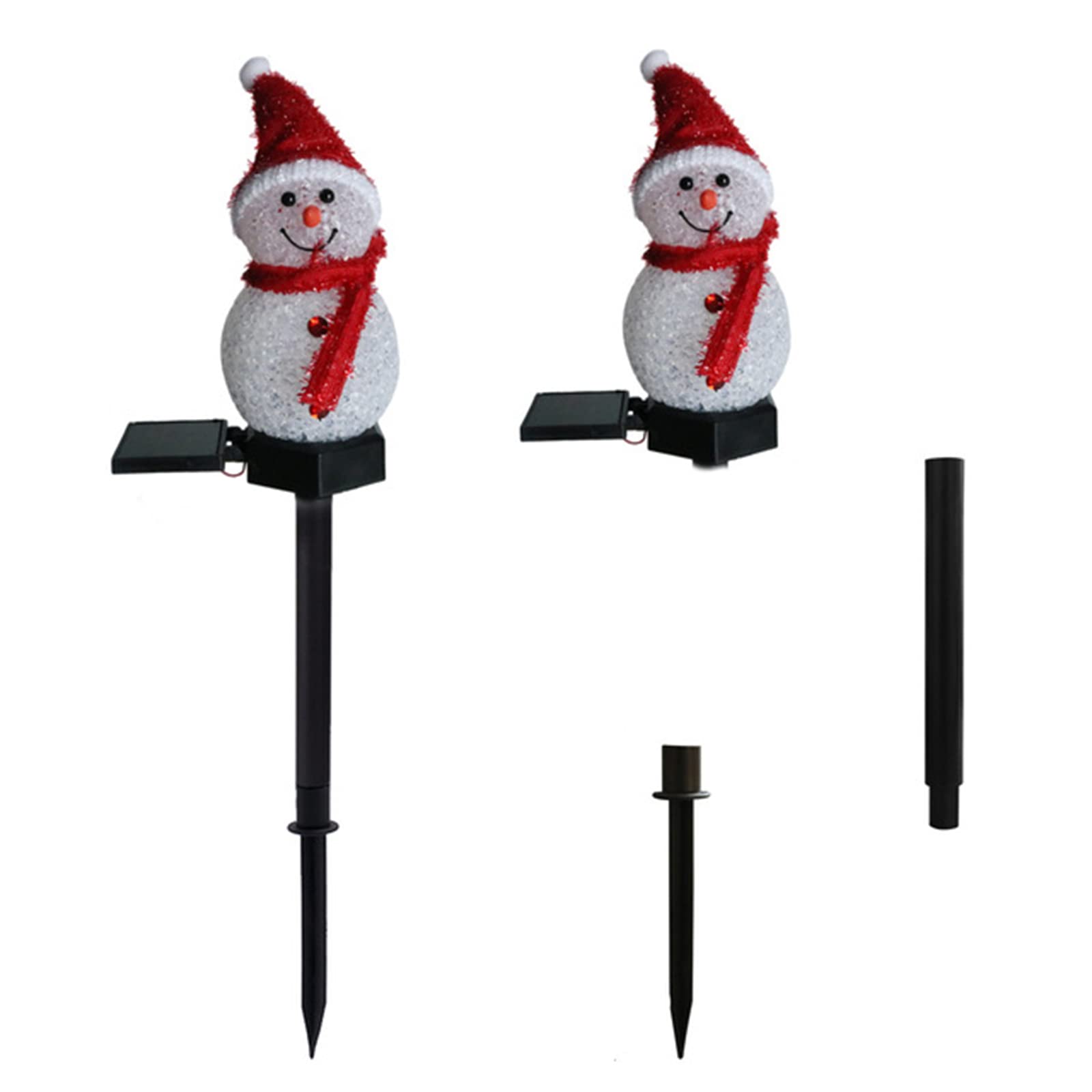 Solar Powered LED Snowman Light - Outdoor Christmas Decoration for Lawn, Garden & Landscape | Weatherproof Xmas Cartoon Snowman Ground Lamp for Holiday Yard Decor