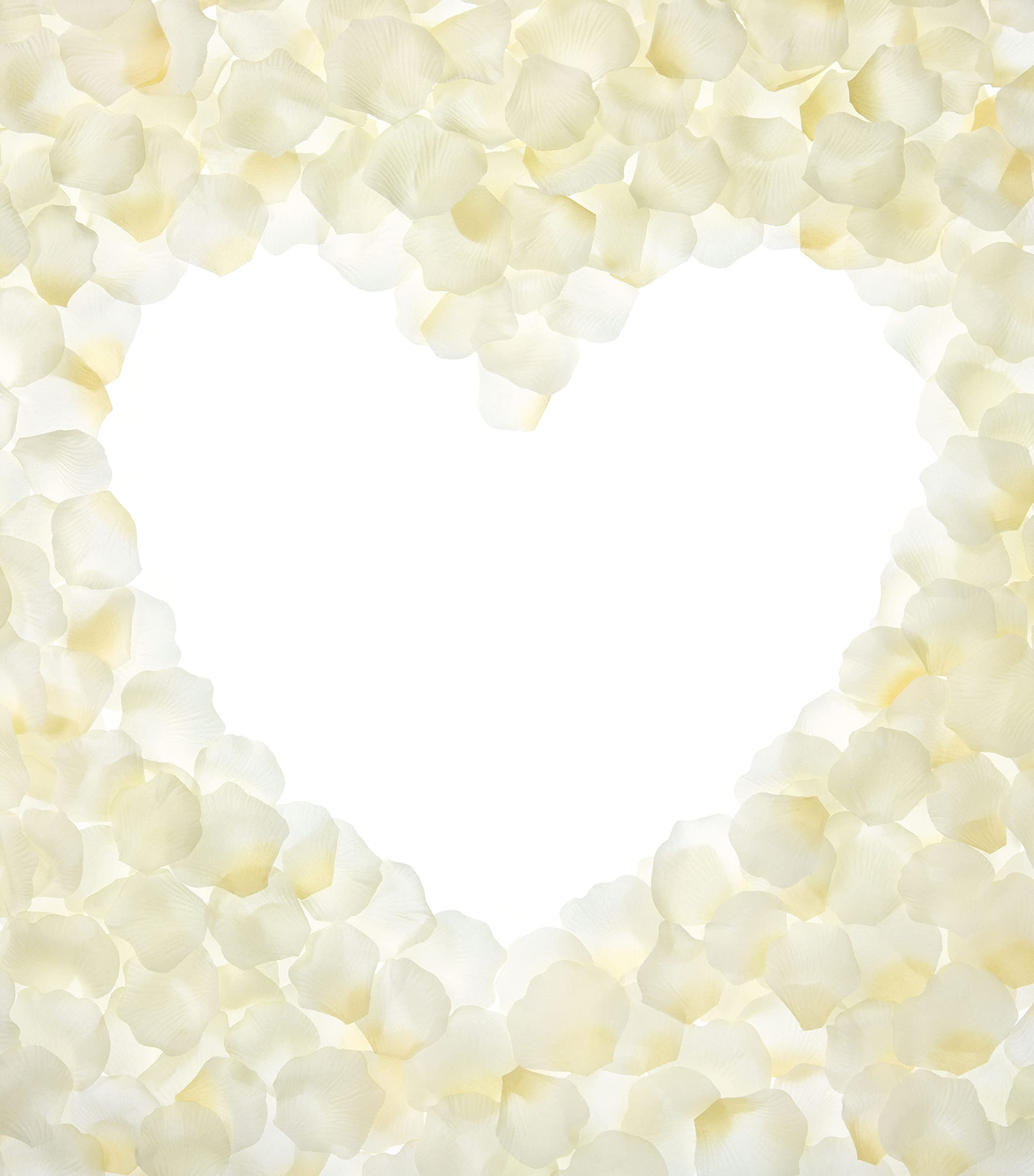 1000Pcs White Artificial Jasmine Rose Petals for Wedding Decorations - Bulk Silk Flower Petals for Romantic Nights, Anniversary Party, Bridal Shower & Table Scatter (White) - Perfect for Wedding Aisle, Bed Decoration, Spa Bath & Candlelight Dinner Setup
