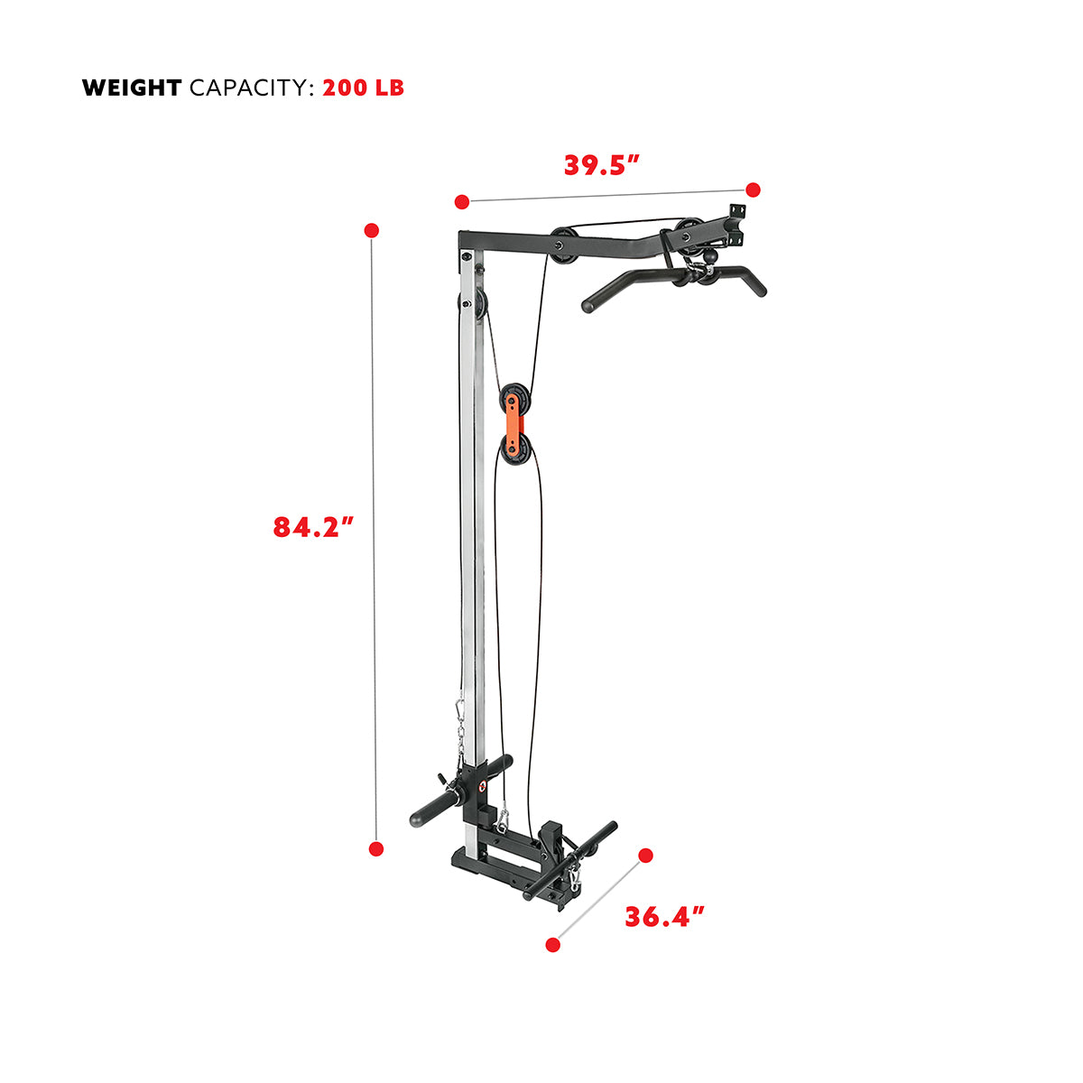 Sunny Strength™ Stretch Training Machine - Lat Pulldown Pulley System Attachment for Power Racks | Home Gym Equipment for Strength Training & Back Exercises | Perfect for Fitness Enthusiasts & CrossFit Workouts