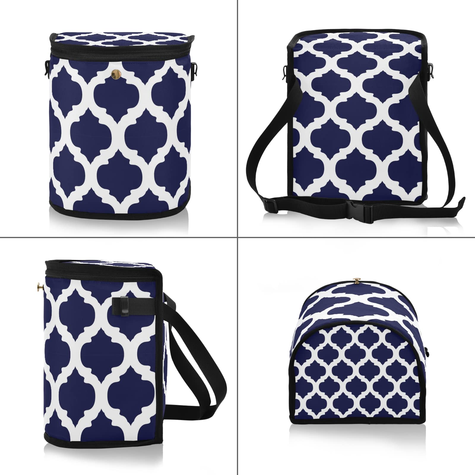 J JOYSAY Mosaic Oriental Tile Pattern Collapsible Car Trash Can - Hanging Car Garbage Bag, Portable Leakproof Trash Bin for Cars, SUVs & Trucks - Perfect for Road Trips, Commuting & Keeping Your Vehicle Clean