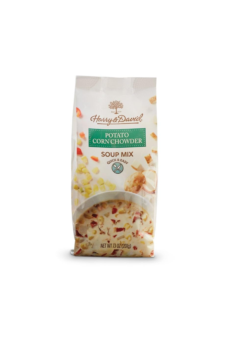 Harry & David Potato Corn Chowder Soup Mix (7.1 oz) - Easy Homemade Soup Recipes, Winter Comfort Food & Pantry Staple - Perfect for Cozy Family Dinners & Quick Meals