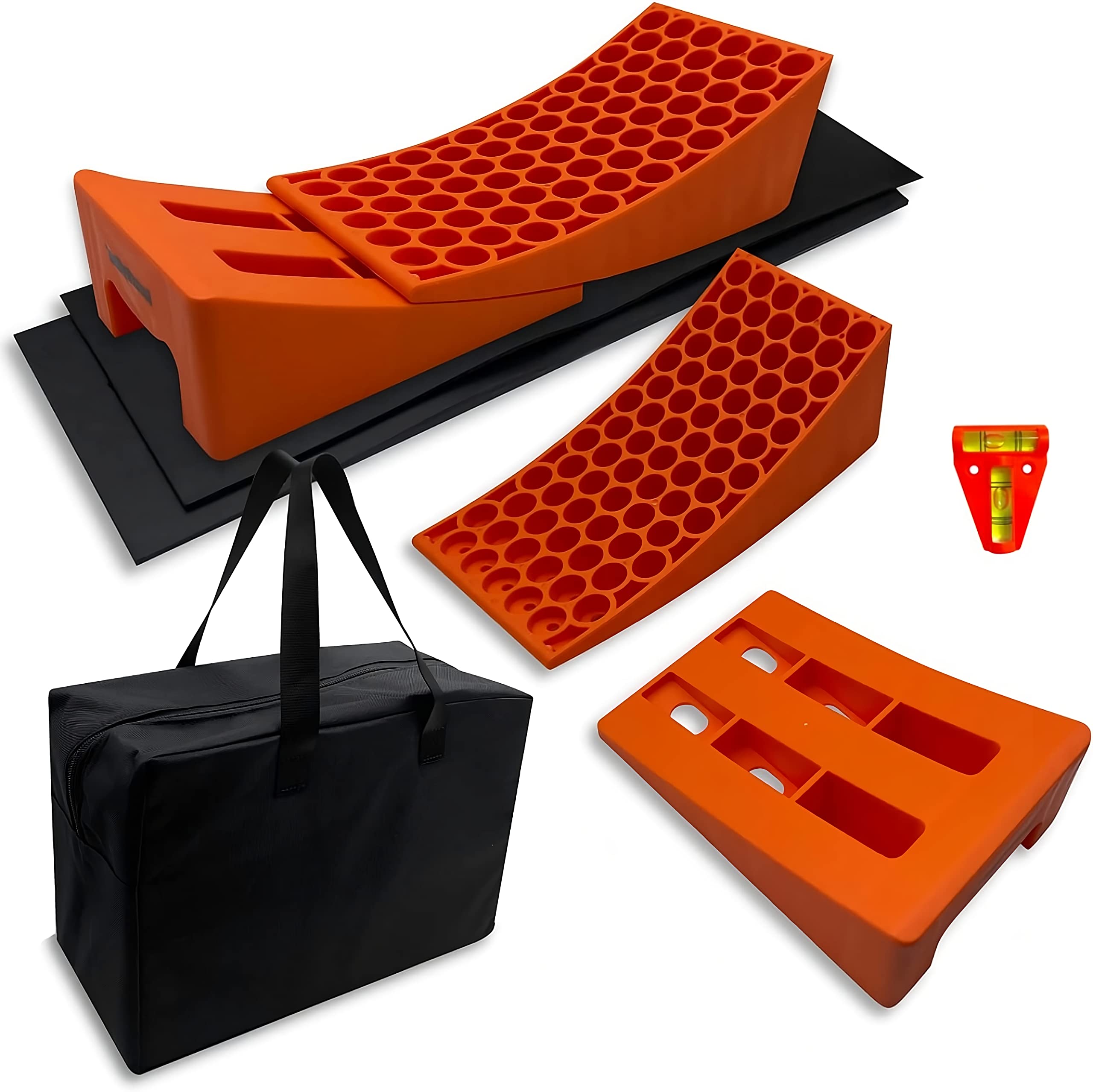 Premium RV Camper Levelers 2 Pack Kit - Anti-Slip Stabilizers for Easy Parking & Leveling | Perfect for Travel Trailers, Motorhomes & Camping Trips