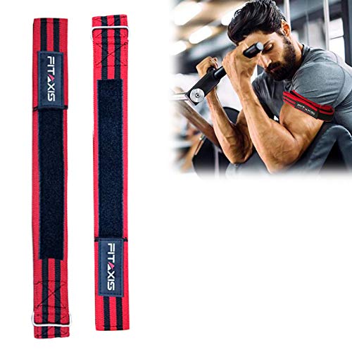 Red & Black BRF Bands for Blood Flow Restriction (BFR) Training - Adjustable Occlusion Straps for Arms & Legs - Gym Workout Equipment for Muscle Growth & Recovery (Large Size) - Perfect for Strength Training, Physical Therapy & Athletic Performance