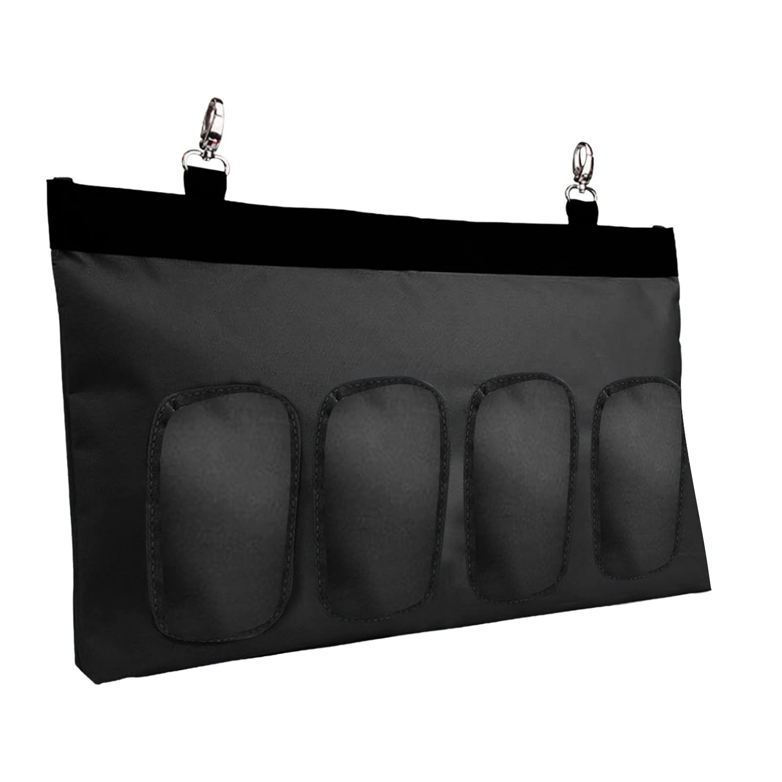 Premium Hanging Grass Bag for Rabbits & Hamsters - Small Pet Feeding Pouch - Durable Pet Supplies for Cage & Outdoor Use (Black, One Size)