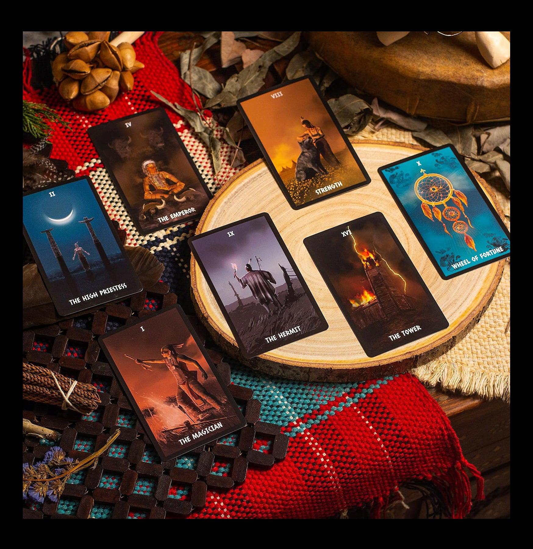 The Native Spirit Tarot Deck - Authentic Native American Inspired Tarot Cards for Divination & Spiritual Guidance | Perfect for Meditation, Self-Discovery & Gift Giving