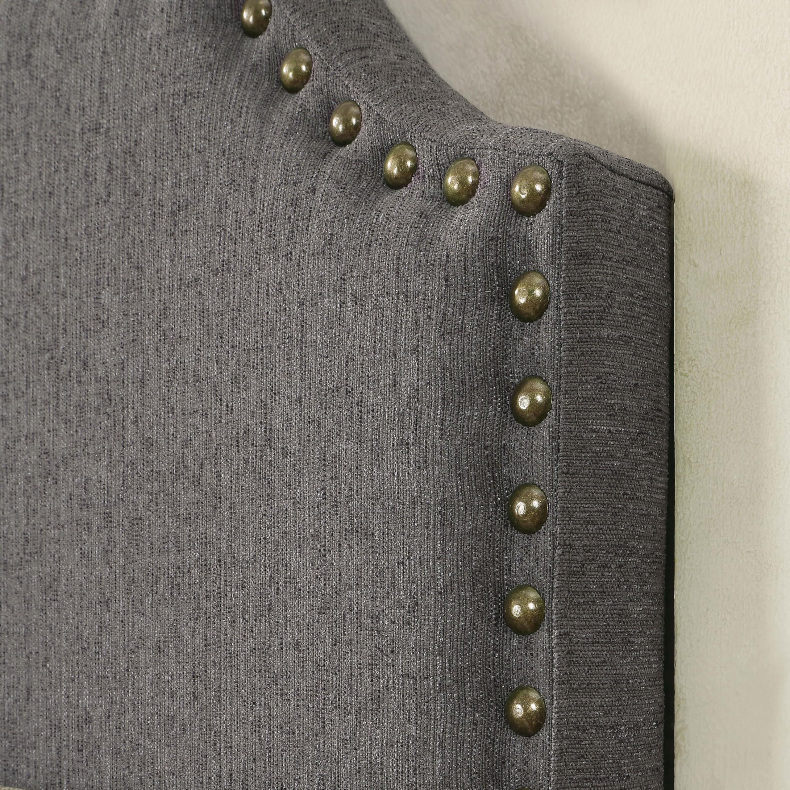 Furniture of America Sonata Adjustable Headboard for Twin Bed - Gray Upholstered Headboard with Customizable Height, Perfect for Small Bedrooms, Guest Rooms & Dormitories