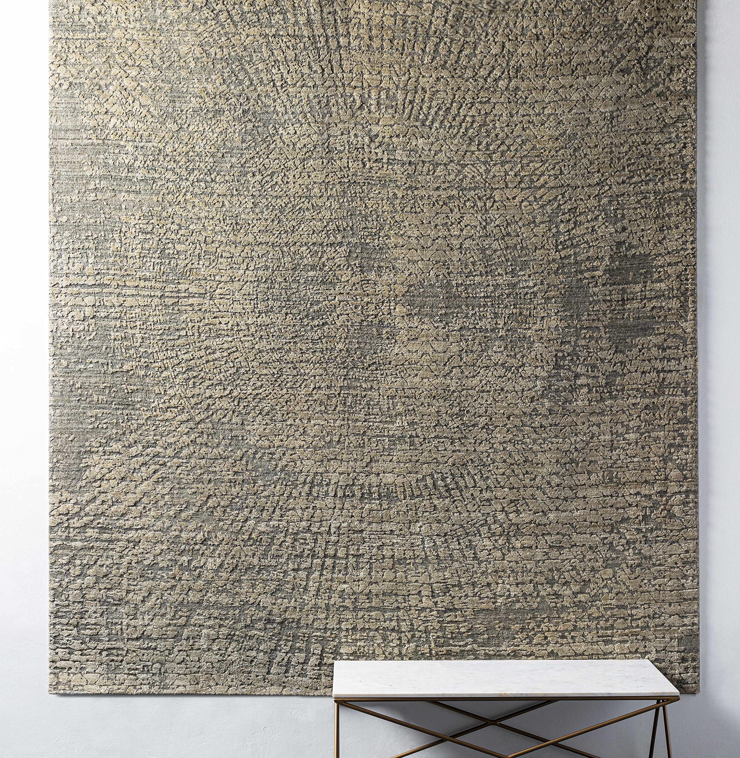 Hauteloom Streatley Modern Area Rug for Living Room & Bedroom - Soft Beige, Black, Gray - 2' x 3' - Perfect for Home Decor, Office, Dorm & Apartment