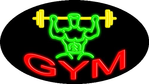 **Custom Neon Gym Sign - USA Made Workout Wall Art for Home & Commercial Gyms - Perfect for Fitness Studios, CrossFit Boxes & Personal Training Spaces**