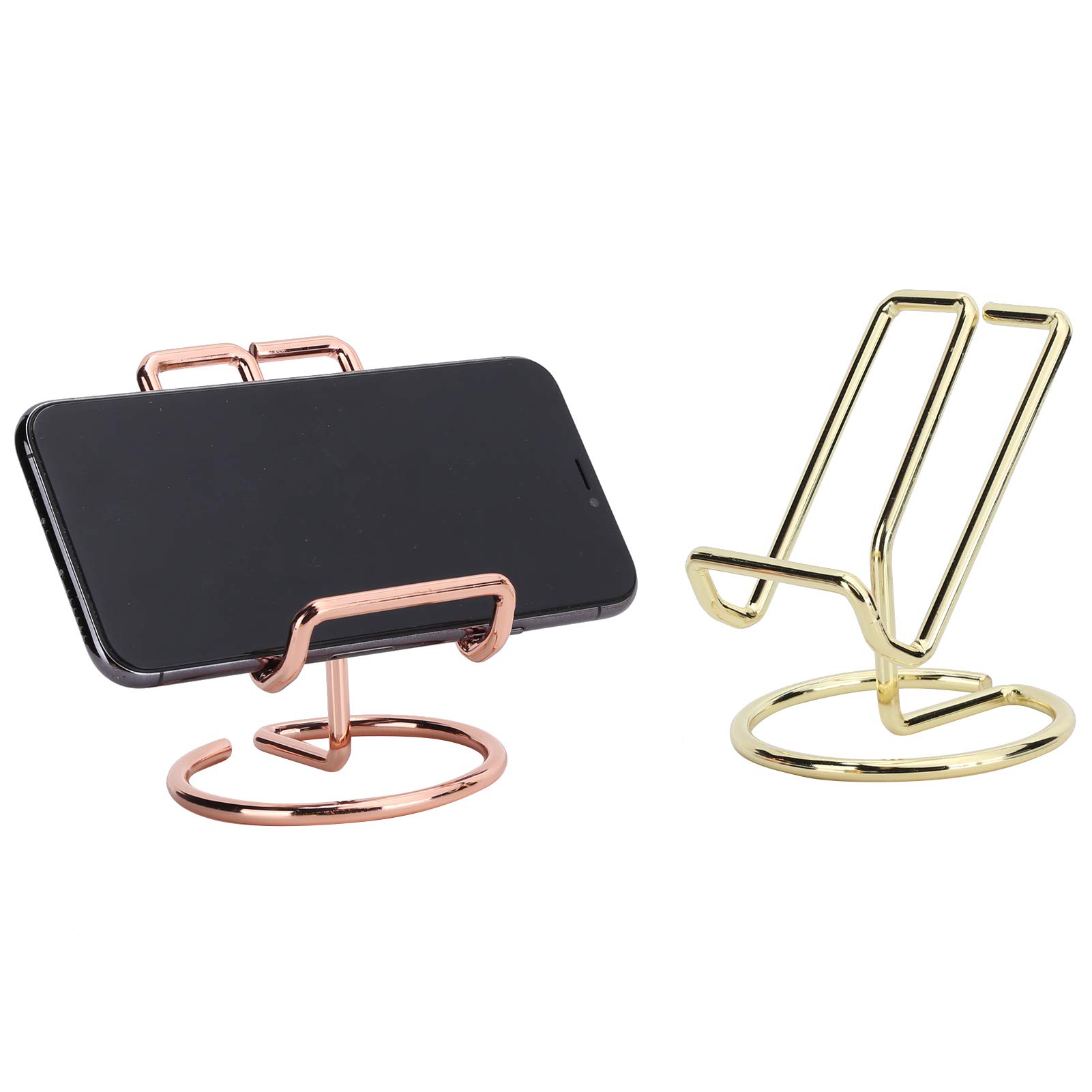 Garosa 4-Pack Wrought Iron Phone Stands - Portable Desktop Cell Phone Holder for Reading, Video Calls, Cooking & Multi-Angle Viewing | Durable Multi-Function Display Stand for iPhone, Samsung & All Smartphones