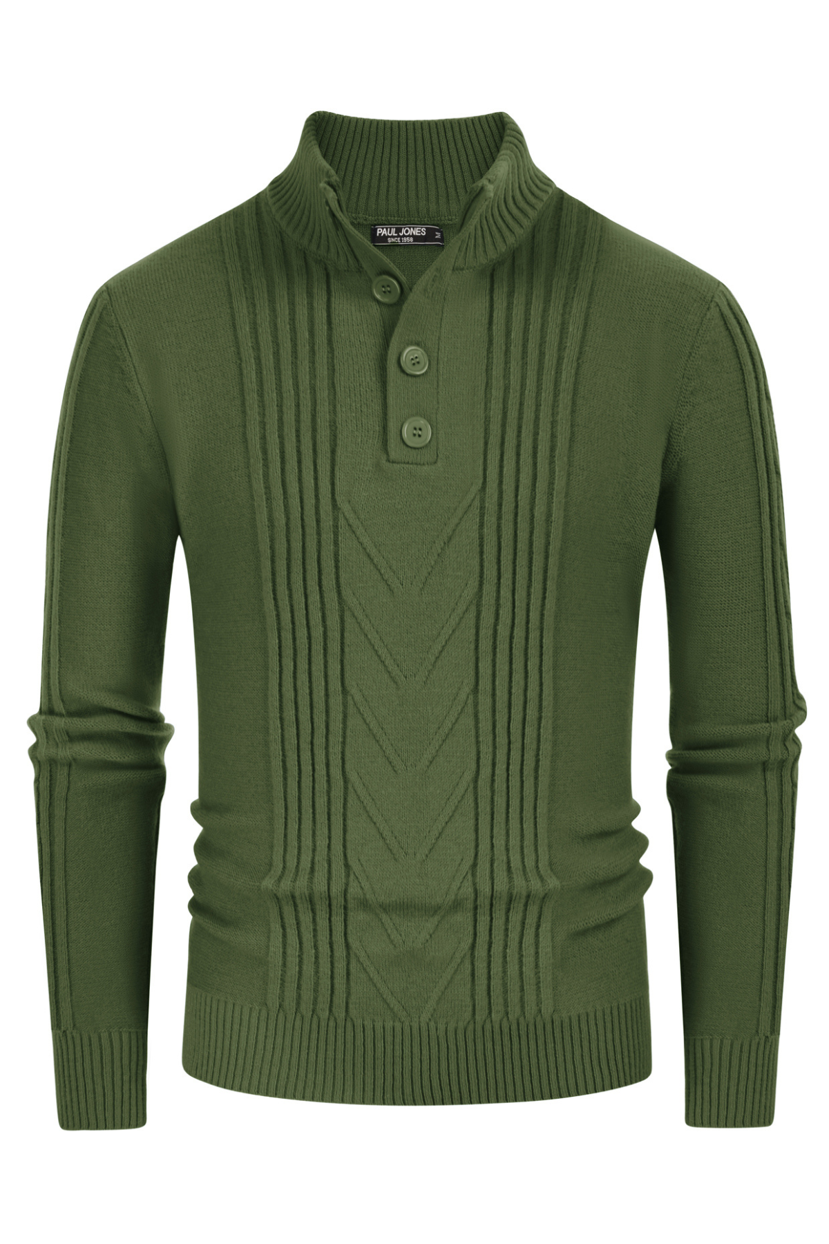Men's Cable Knit Henley Pullover Sweater - Winter Thermal Jumper for Casual Wear & Outdoor Activities - Cozy Fall & Winter Fashion