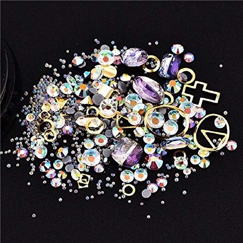 3D Nail Rhinestones Mix - Acrylic & Metal DIY Decoration for Nail Art