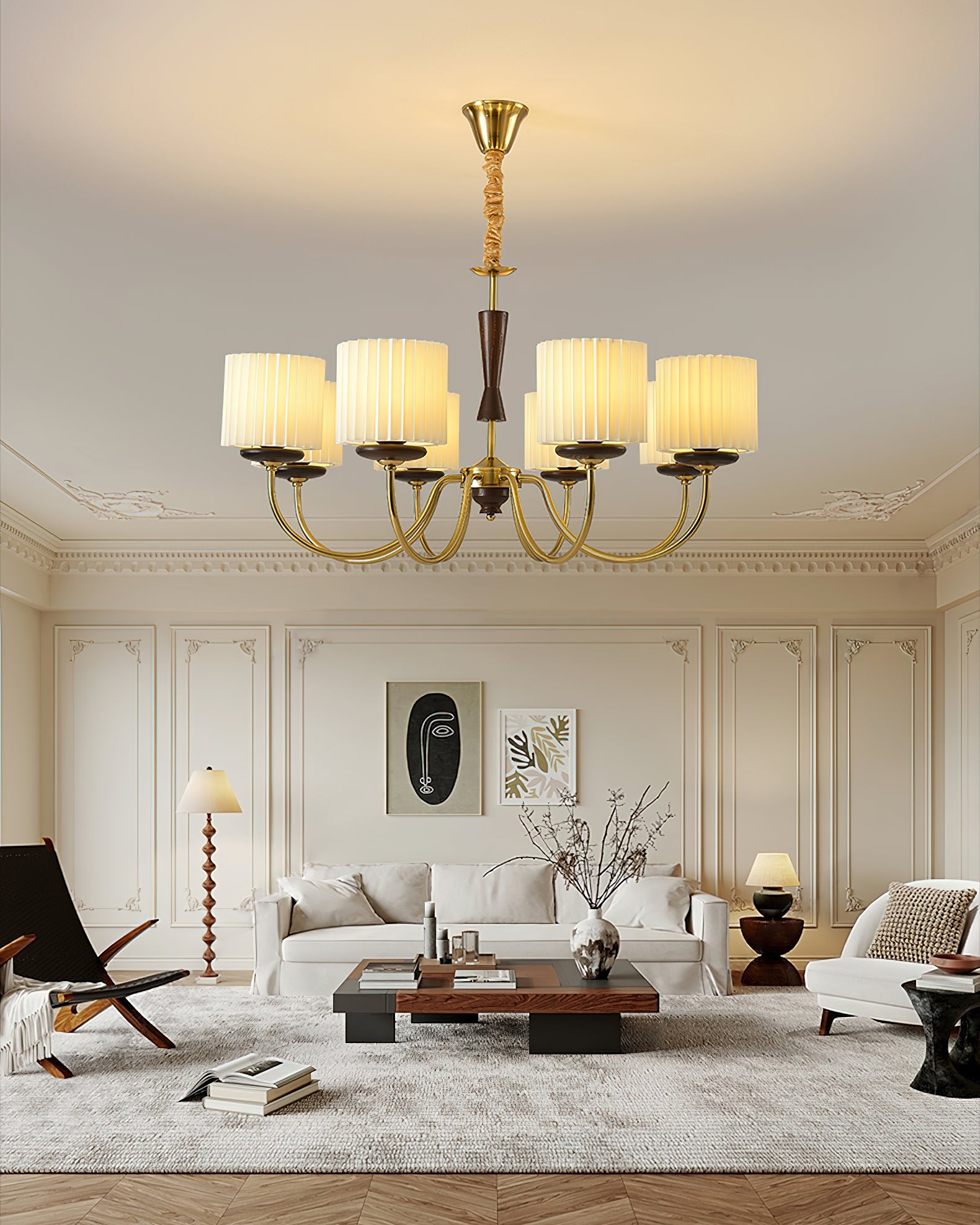 Elegant Acurt Chandelier - Modern Crystal Ceiling Light Fixture for Dining Room, Living Room & Bedroom | Perfect for Home Decor & Wedding Venues