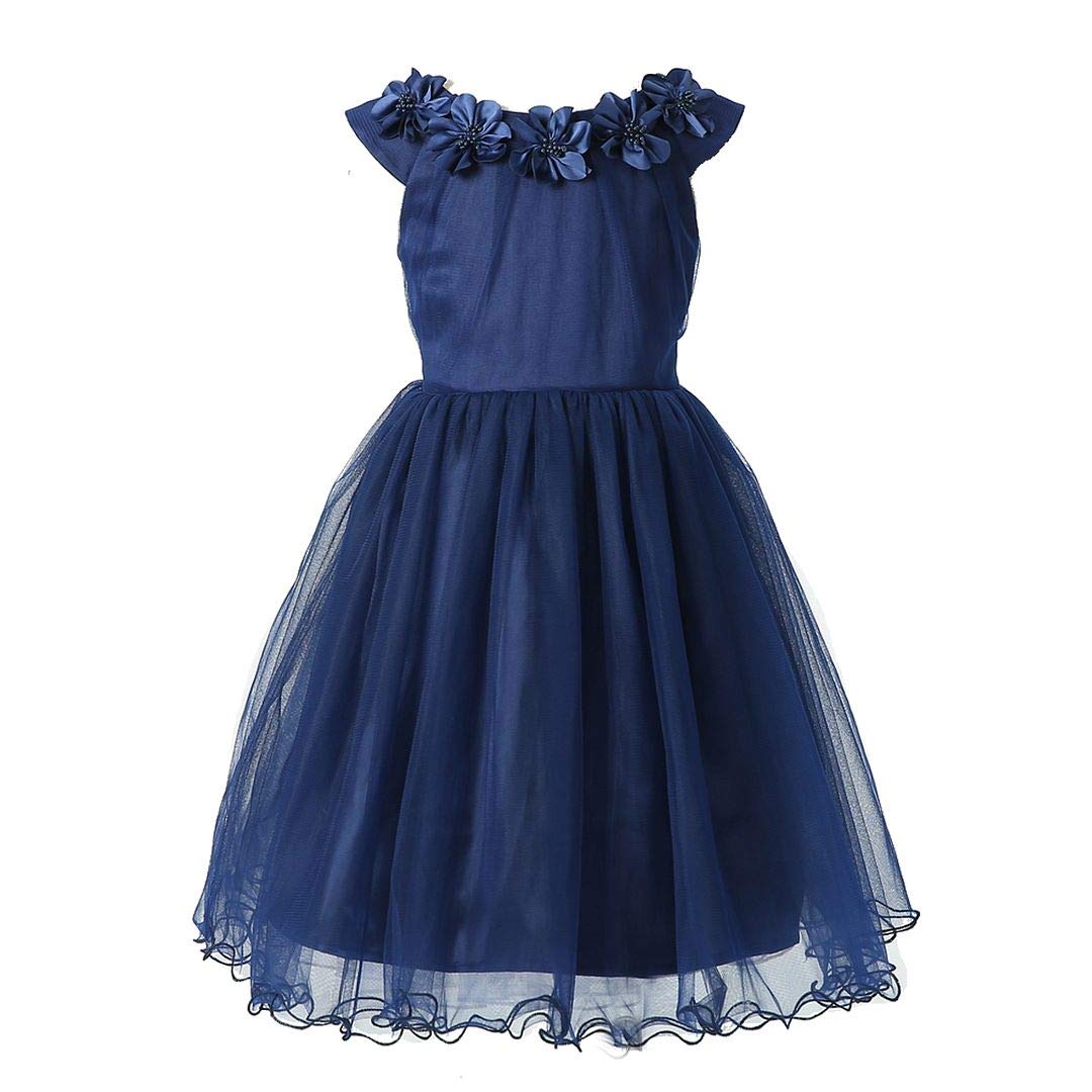 Bow Dream Flower Girl Dresses - Elegant Tulle Full Length Wedding Gowns for Bridesmaids | Perfect for Church Ceremonies, Garden Weddings & Formal Events