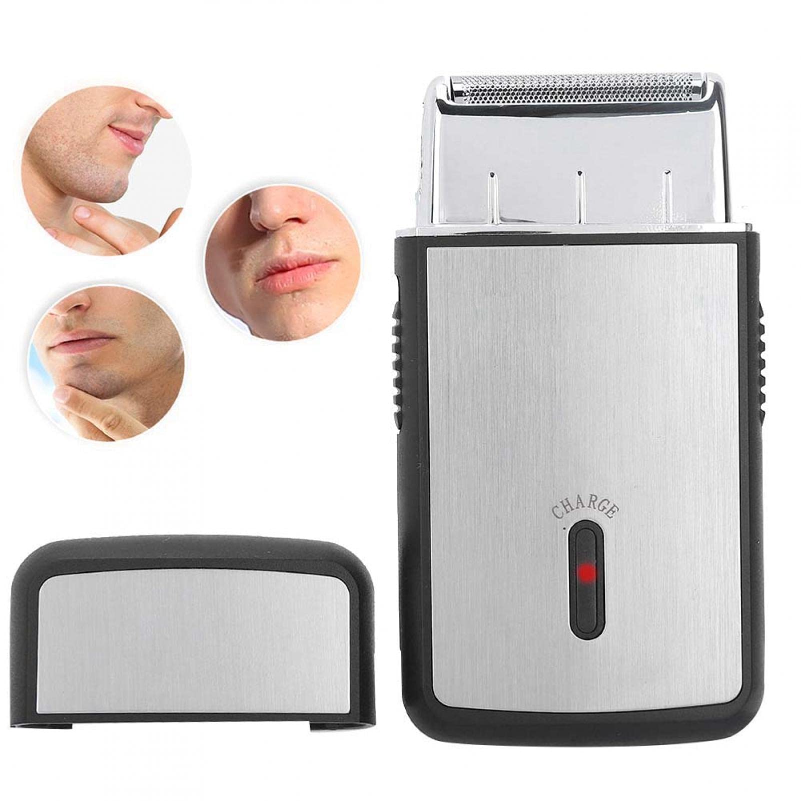 Rechargeable Electric Shaver for Men - Stainless Steel Blades, Washable & Travel-Friendly - Smooth Shaving at Home or On The Go