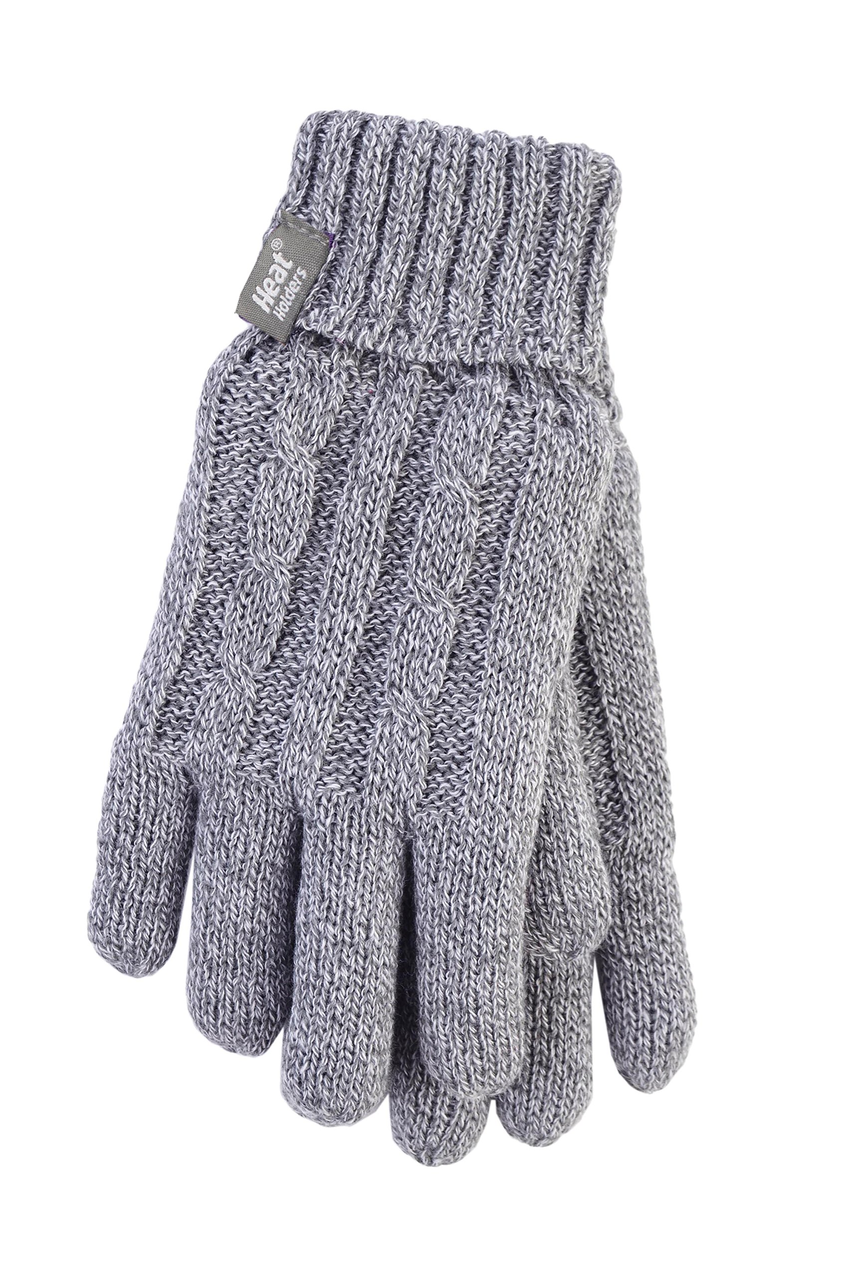 Heat Holders Women's Thermal Knit Gloves - Warm Winter Gloves for Outdoor Activities, Running, Hiking & Snow Sports