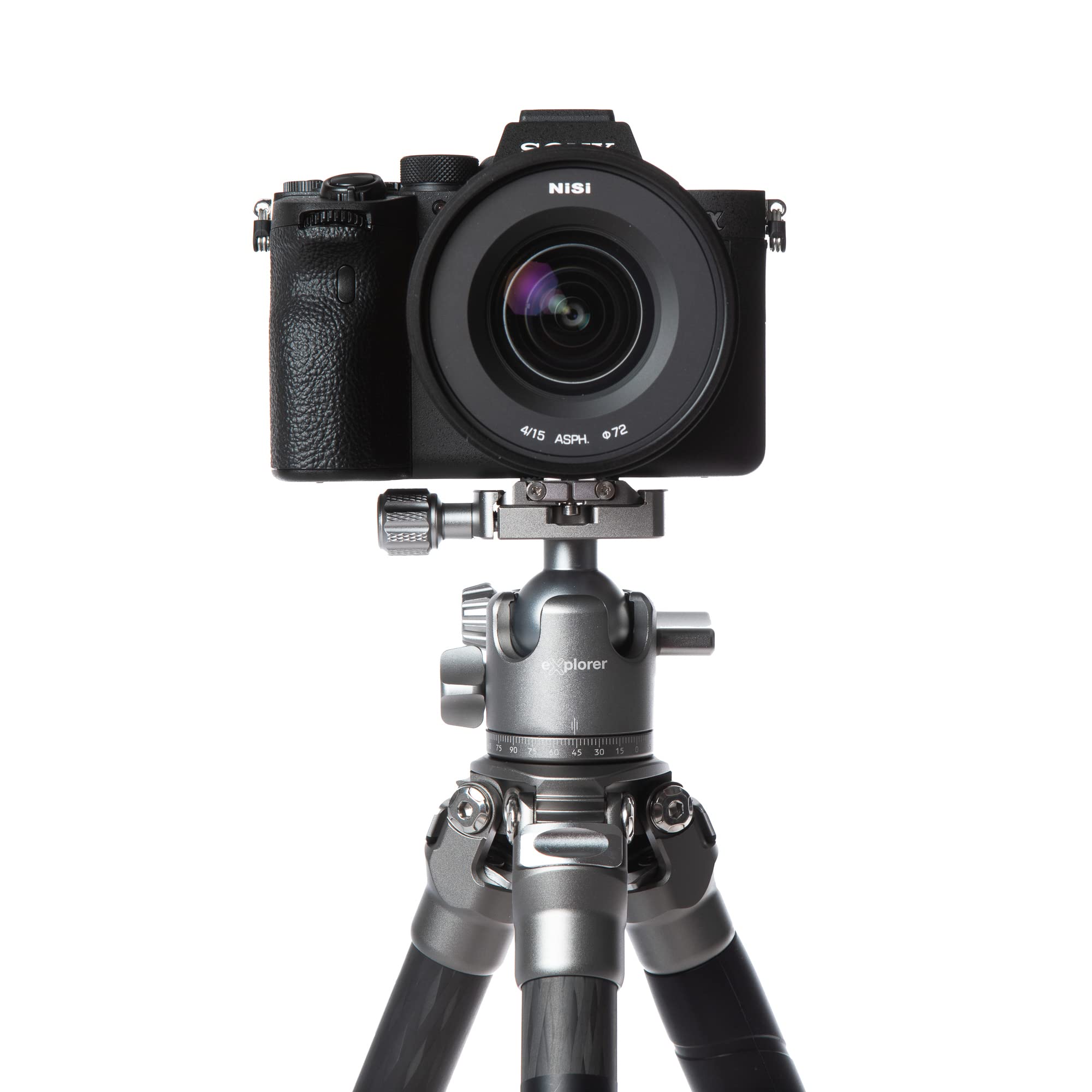 Explorer EX-EXP Expedition 4-Section Carbon Fiber Travel Tripod & Monopod with BX-33 Ball Head - Lightweight Compact Camera Stand for Travel Photography, Hiking & Outdoor Adventures