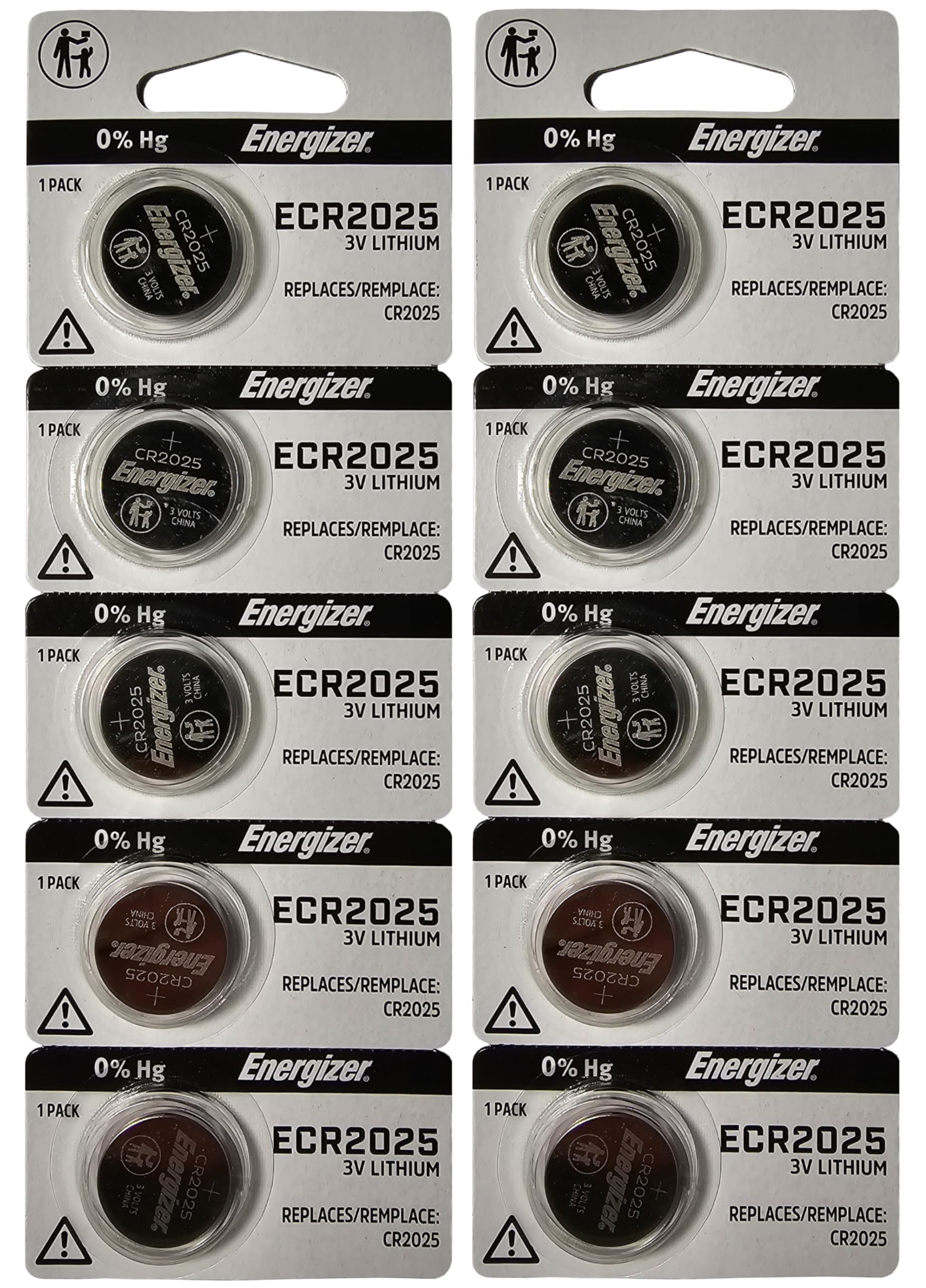 Energizer ECR2025 3V Lithium Coin Battery (10-Pack) - Long-Lasting Power for Watches, Key Fobs, Calculators & Medical Devices