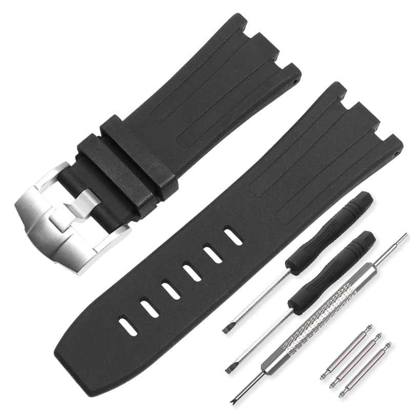28mm Rubber Watch Band for AP Royal Oak Offshore - Durable Sports Strap for Men - Outdoor & Water Activities