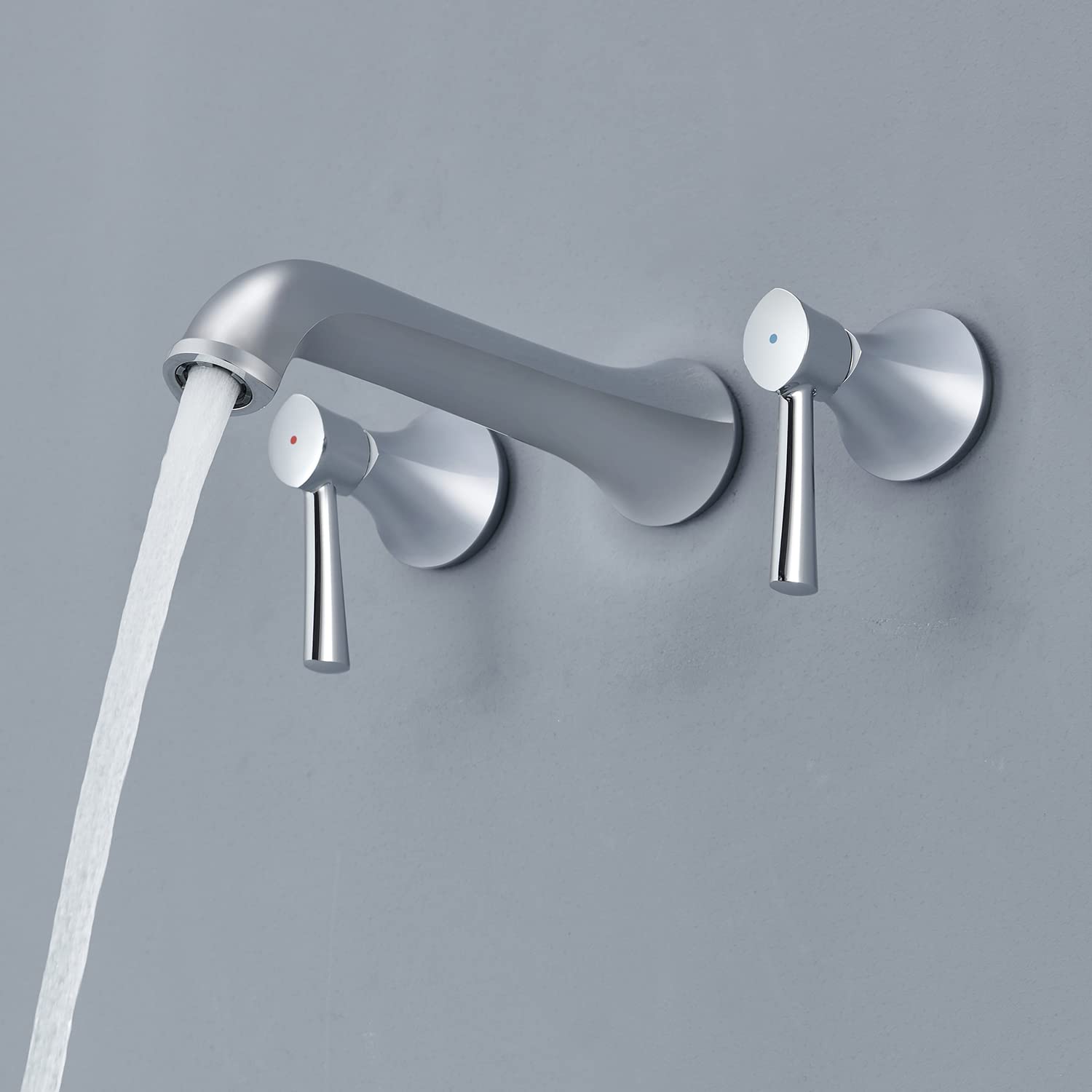 Wall Mount Roman Tub Faucet - Chrome Brass Bathtub Faucet with 2 Handles for Luxury Bathroom & Spa Experience