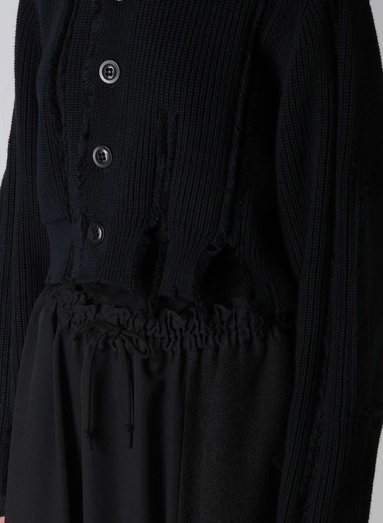 Distressed Cotton Crewneck Knit Cardigan for Women - Soft & Comfortable Pullover Sweater for Casual Wear, Layering, and Fall Fashion