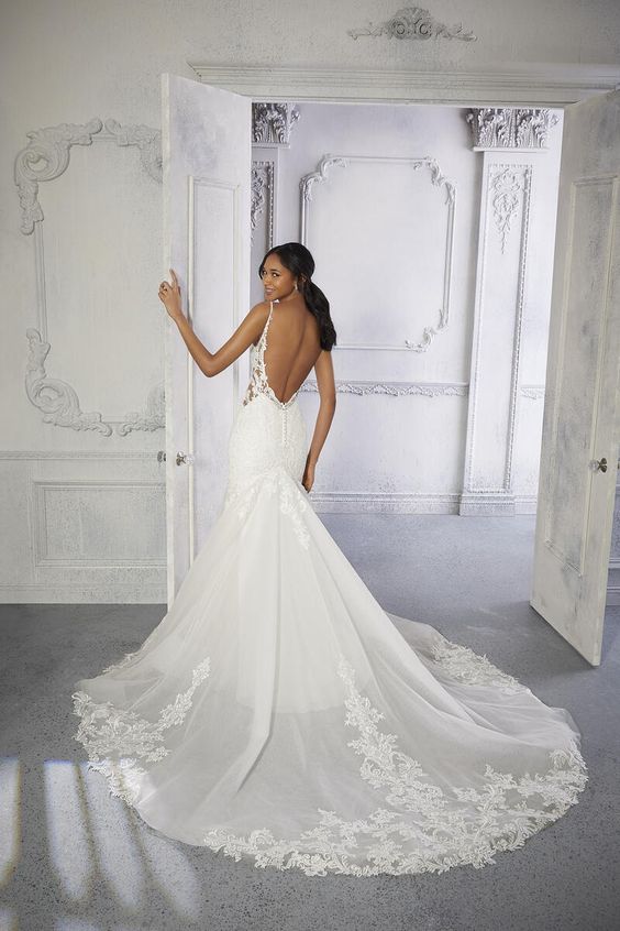 Morilee Chantel 2376 Wedding Dress - Elegant A-Line Bridal Gown with Lace Appliques for Prom, Evening Gala & Formal Occasions