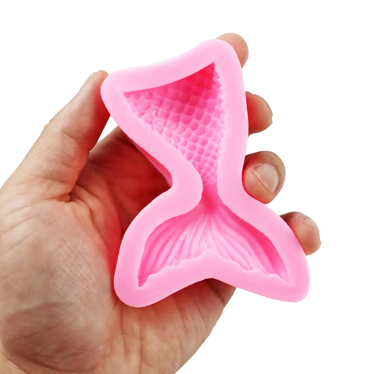 AIMEIKI 3-Pack Silicone Mermaid Fondant Molds Set - Mermaid Tail, Seashell, Starfish, Seahorse & Conch for Cake Decorating, Candy Making, Chocolate Molds & DIY Crafts - Perfect for Birthday Parties, Baby Showers & Wedding Cakes