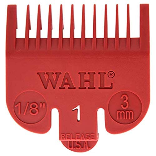 Wahl Professional No.1 Comb Attachment - Red Hair Clipper Guide for Precision Haircuts - Perfect for Barbers, Stylists & Home Grooming